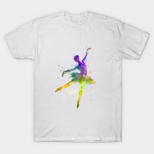 Classical ballet girl in watercolor T-Shirt